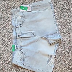 DIP BRAND WOMEN'S PLUS SIZE BLUE JEAN CUTOFF MID-RISE SHORTS SIZE 18W